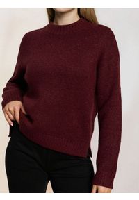 Sinsay - Sweter basic - bordowy. Kolor: czerwony