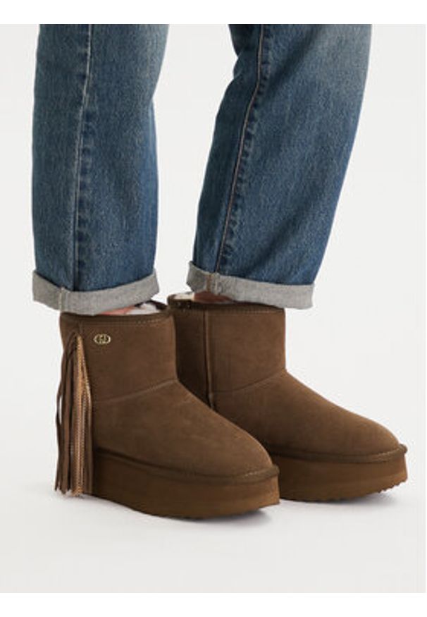 Liu Jo Śniegowce Jane 09 SF5109 PX002 Brązowy. Kolor: brązowy. Materiał: zamsz, skóra