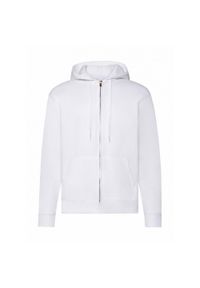 FRUIT OF THE LOOM - Męska Klasyczna Bluza Z Kapturem. Typ kołnierza: kaptur. Kolor: biały #1