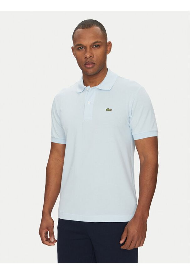 Lacoste Polo PH9851 Błękitny Classic Fit. Typ kołnierza: polo. Kolor: niebieski. Materiał: syntetyk, bawełna