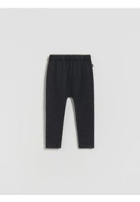 Reserved - Bawełniane legginsy - czarny. Kolor: czarny. Materiał: bawełna