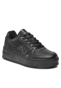 Sneakersy Kappa 243001OC Black/Grey 1116. Kolor: czarny. Materiał: skóra
