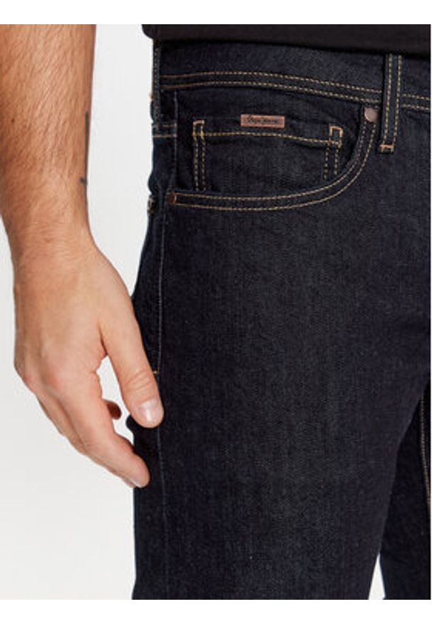 Pepe Jeans Jeansy Tapered PM207390BC0 Granatowy Tapered Leg. Kolor: niebieski