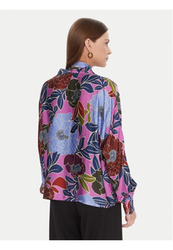 LOLA CASADEMUNT Koszula MF2515003 Fioletowy Loose Fit. Kolor: fioletowy. Materiał: wiskoza