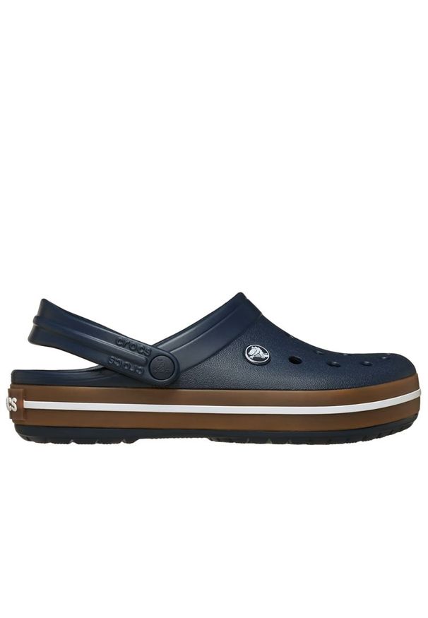 Klapki męskie Crocs Crocband Gum Clog 212756-410 - granatowe. Kolor: niebieski. Materiał: guma. Sezon: lato. Styl: sportowy