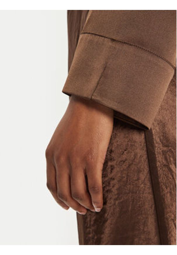 Max Mara Leisure Koszula Finire 2426116018 Brązowy Regular Fit. Kolor: brązowy. Materiał: jedwab, satyna