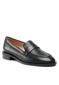 Stuart Weitzman Lordsy Palmer Sleek Loafer S5987 Czarny. Kolor: czarny. Materiał: skóra #9