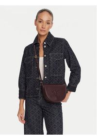 Calvin Klein Torebka Bold Ck Saddle Crossbody LV04F3221G Bordowy. Kolor: czerwony. Materiał: skórzane #4