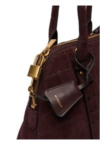 Pinko - PINKO Torebka Bowling Bag Medium AI 25-26 PLTT 105906 A2YW Bordowy. Kolor: czerwony. Materiał: skórzane, zamszowe #4