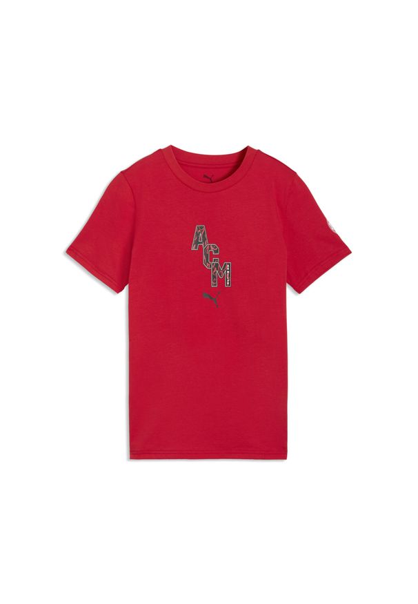 Puma - Młodzieżowa koszulka AC Milan FtblCulture PUMA. Kolor: czerwony, wielokolorowy, czarny. Sport: piłka nożna