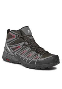 salomon - Trekkingi Salomon X Ultra Pioneer GORE-TEX L47170400 Black. Kolor: czarny. Materiał: nubuk, skóra. Technologia: Gore-Tex. Sport: turystyka piesza