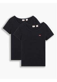 Levi's® Komplet 2 t-shirtów The Perfect 74856-0006 Czarny Regular Fit. Kolor: czarny. Materiał: bawełna