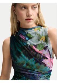 Desigual Sukienka letnia Carrington 26SWVK40 Zielony Slim Fit. Kolor: zielony. Materiał: syntetyk. Sezon: lato #3