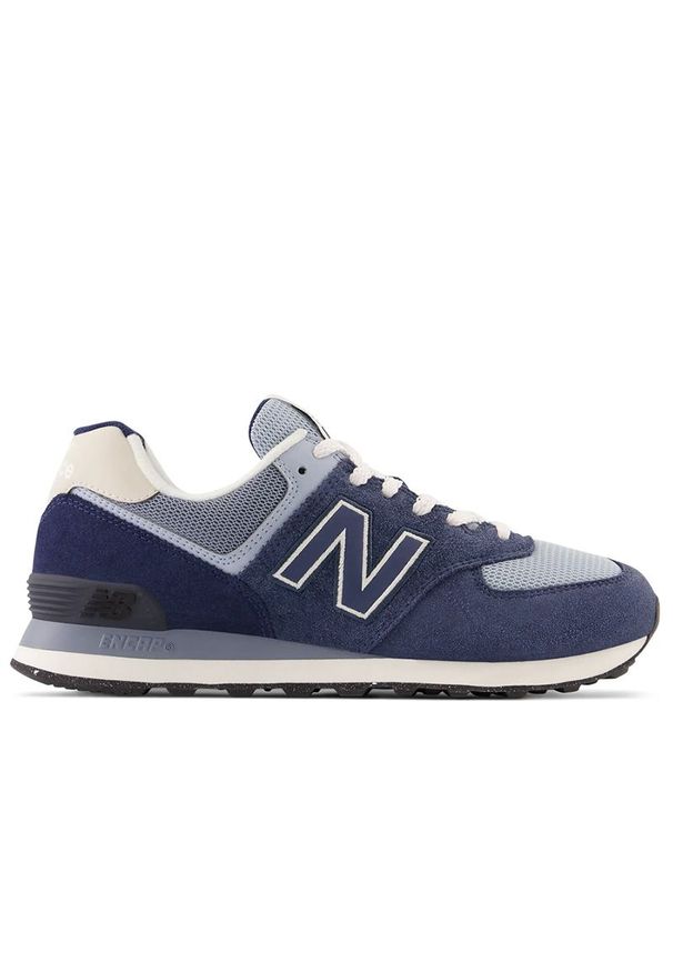 Buty New Balance U574N2 - niebieskie. Kolor: niebieski. Materiał: guma, skóra, zamsz, materiał, syntetyk. Szerokość cholewki: normalna. Model: New Balance 574