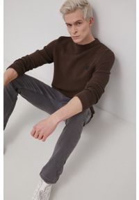 !SOLID - Solid Sweter bawełniany męski kolor brązowy. Okazja: na co dzień. Kolor: brązowy. Materiał: bawełna. Długość rękawa: długi rękaw. Długość: długie. Styl: casual #3