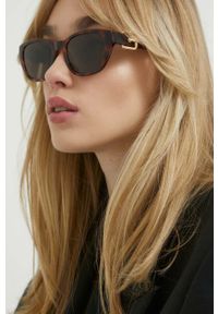 MOSCHINO - Moschino okulary przeciwsłoneczne damskie kolor brązowy. Kolor: brązowy #1