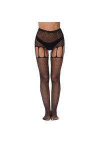 Intica - Pończochy z pasem o wysokim komforcie noszenia na romantyczny wieczór Hermia. Kolor: czarny. Materiał: materiał. Długość: długie #1
