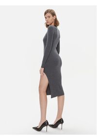 Pinko Sukienka dzianinowa 101845 A15S Szary Slim Fit. Kolor: szary. Materiał: wełna #4