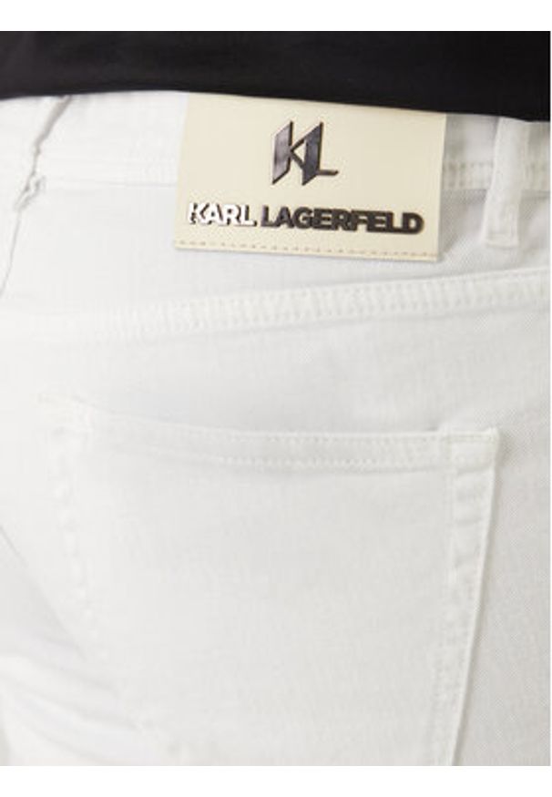 Karl Lagerfeld - KARL LAGERFELD Jeansy 265501 562820 Biały Slim Fit. Kolor: biały