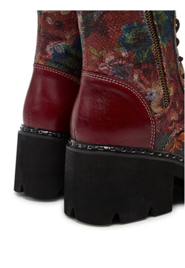 Laura Vita Trzewiki Kleo 05 Bordowy. Kolor: czerwony. Materiał: skóra