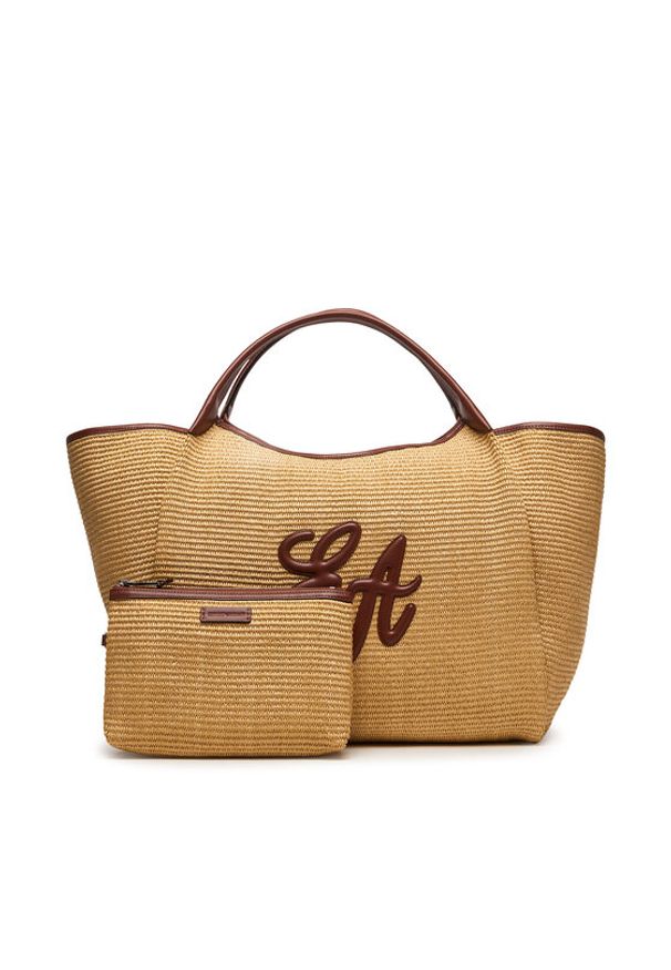 Emporio Armani Torebka EW001008 AF25819 M1334 Brązowy. Kolor: brązowy. Materiał: skórzane