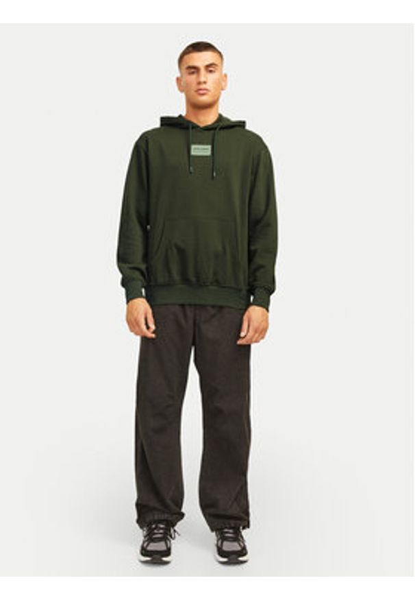 Jack & Jones Bluza Hakkai 12256841 Zielony Relaxed Fit. Kolor: zielony. Materiał: syntetyk, bawełna