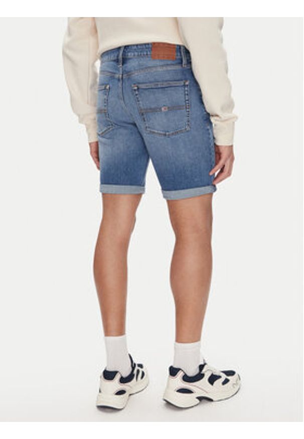Tommy Jeans Szorty jeansowe Scanton DM0DM20960 Niebieski Slim Fit. Kolor: niebieski. Materiał: bawełna