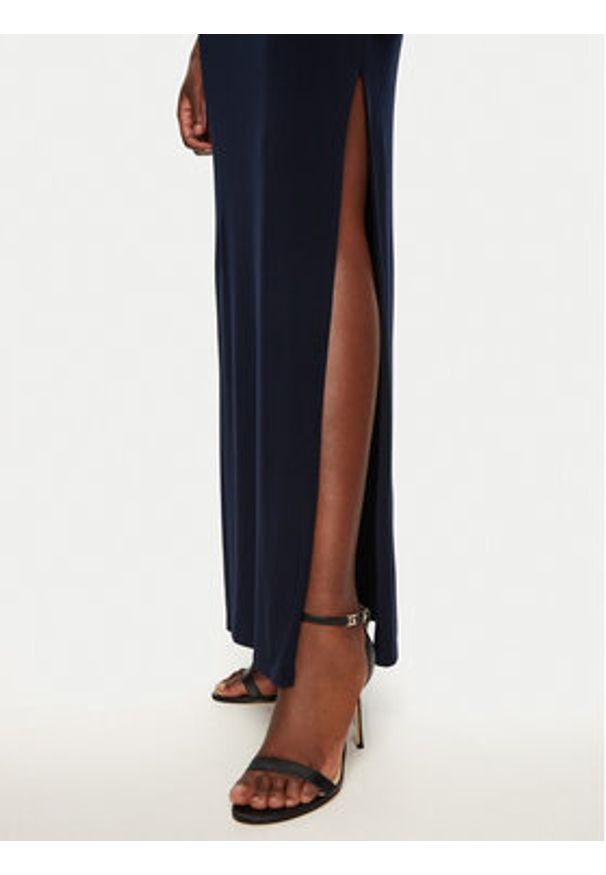 Lauren Ralph Lauren Sukienka wieczorowa 253751483 Granatowy Slim Fit. Kolor: niebieski. Materiał: syntetyk. Styl: wizytowy