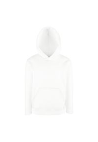 FRUIT OF THE LOOM - Bluza Dziecięca Premium Plain Hoodie. Kolor: biały