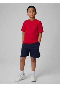 4f - 4F Spodenki dresowe chłopięce - granatowe 164 (13-14 lat). Okazja: na spacer. Kolor: niebieski. Materiał: dresówka. Sezon: lato #1