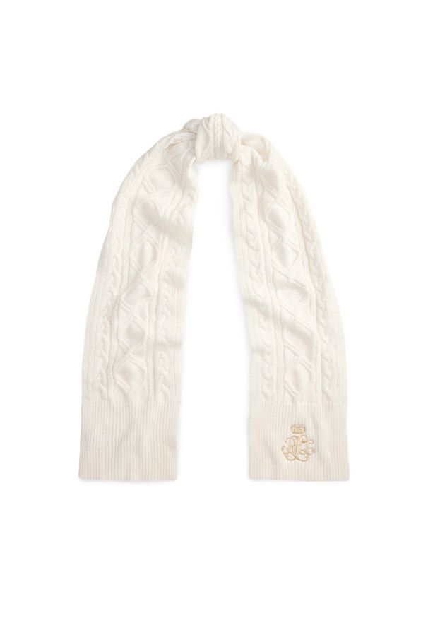 Lauren Ralph Lauren - LAUREN RALPH LAUREN Szalik 454P04467001 Écru. Materiał: materiał, poliester
