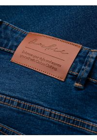 Ombre Clothing - Spodnie męskie jeansowe JOGGERY z klasyczna opaśnicą - niebieskie V2 - Rozmiar: L. Okazja: na co dzień. Kolor: niebieski. Materiał: jeans. Styl: klasyczny #3