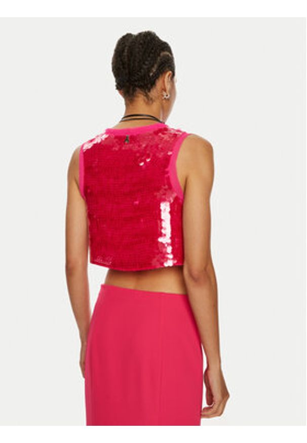 Patrizia Pepe Bluzka 8C0713 A455 M513 Różowy Slim Fit. Kolor: różowy. Materiał: syntetyk