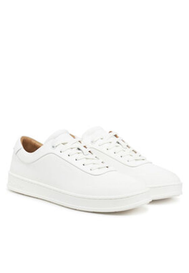 Calvin Klein Sneakersy Low Top Lace Up Oxford Rubb Lth HM0HM01708 Biały. Kolor: biały. Materiał: nubuk, skóra