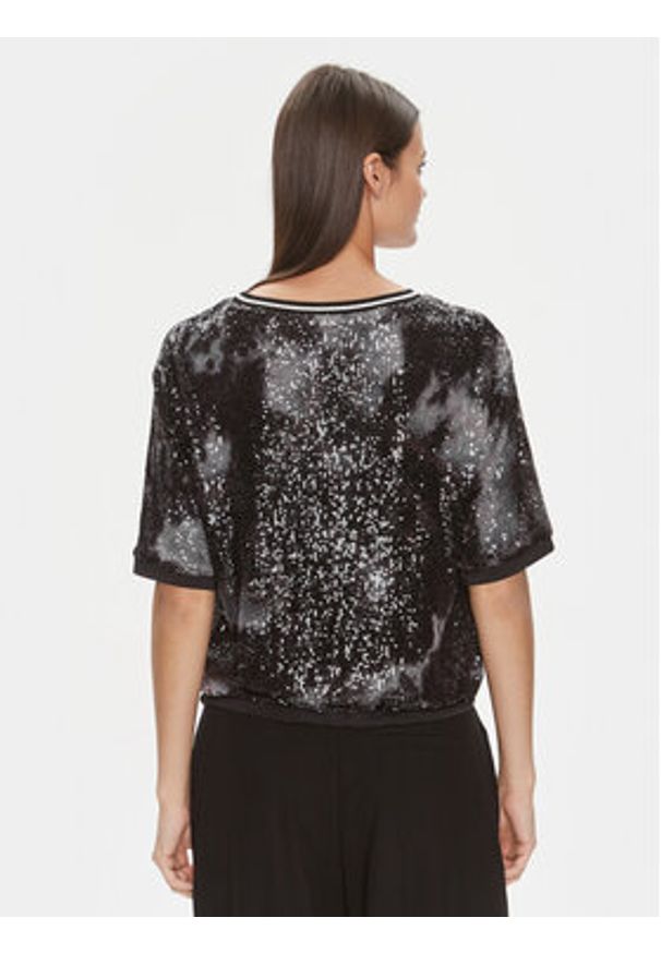 Liu Jo Bluzka TA4060 J4623 Czarny Regular Fit. Kolor: czarny. Materiał: syntetyk