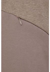 adidas Originals bluza bawełniana męska kolor brązowy z kapturem wzorzysta. Okazja: na co dzień. Typ kołnierza: kaptur. Kolor: brązowy. Materiał: bawełna. Wzór: aplikacja. Styl: casual