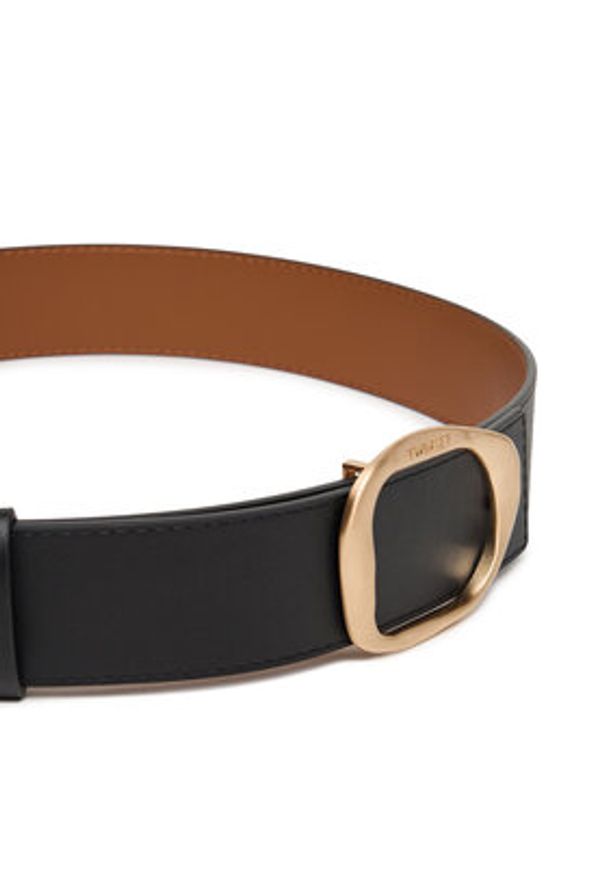 TwinSet - TWINSET Pasek Damski 252TA402A Czarny. Kolor: czarny. Materiał: skóra