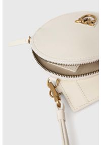 Pinko etui na karty skórzane kolor biały. Kolor: biały. Materiał: skóra #3