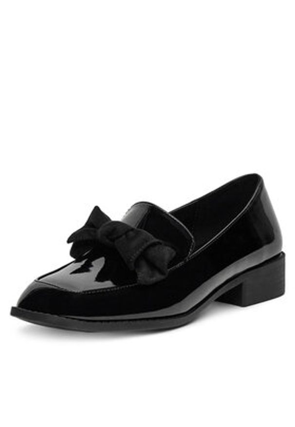 DeeZee Loafersy SQ873-1-BLACK PAT Czarny. Kolor: czarny. Materiał: materiał