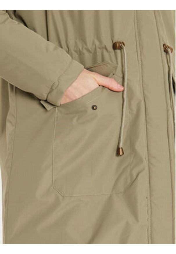 Brave Soul Parka LJK-GREGORY Khaki Regular Fit. Kolor: brązowy. Materiał: syntetyk
