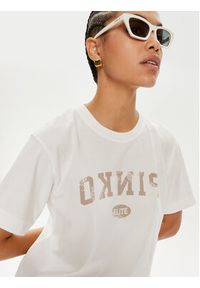 Pinko T-Shirt Tiramisu 104269 Biały Reglan Fit. Kolor: biały. Materiał: bawełna
