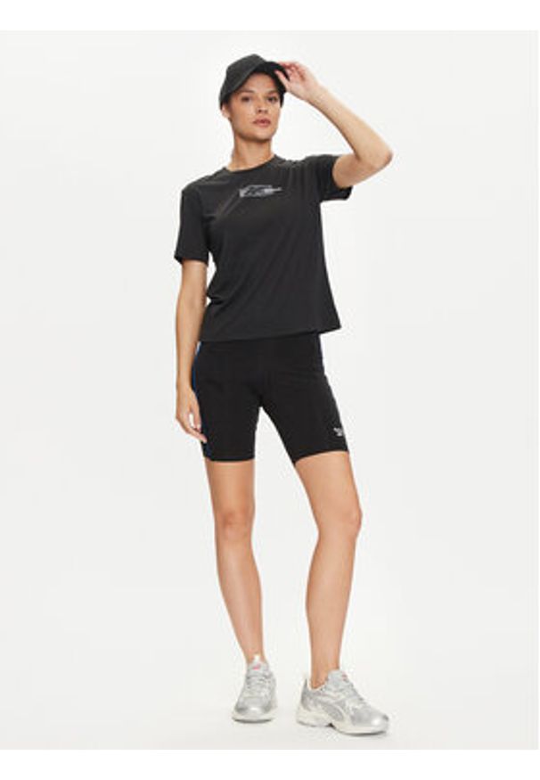 Reebok Koszulka techniczna Id Train Sup Graphic Tee 100035748 Czarny Regular Fit. Kolor: czarny. Materiał: syntetyk