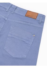 Ombre Clothing - Szorty męskie CHINO - jasnoniebieskie V15 - Rozmiar: S. Okazja: na co dzień. Kolor: niebieski. Materiał: elastan, bawełna. Długość: krótkie. Styl: casual #9
