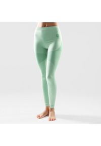 SIROKO - Damskie legginsy kompresyjne Sporty zimowe Siroko Fynbo. Kolor: zielony. Sezon: zima