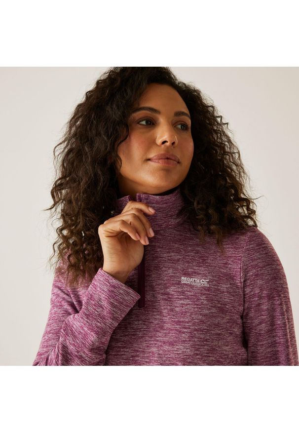 Regatta - Damski polar Sweethart Marl z zamkiem błyskawicznym do połowy. Kolor: fioletowy. Materiał: polar. Sport: turystyka piesza