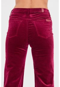 7 FOR ALL MANKIND Bordowe damskie spodnie Modern Dojo Velvet, Rozmiar 28. Kolor: czerwony