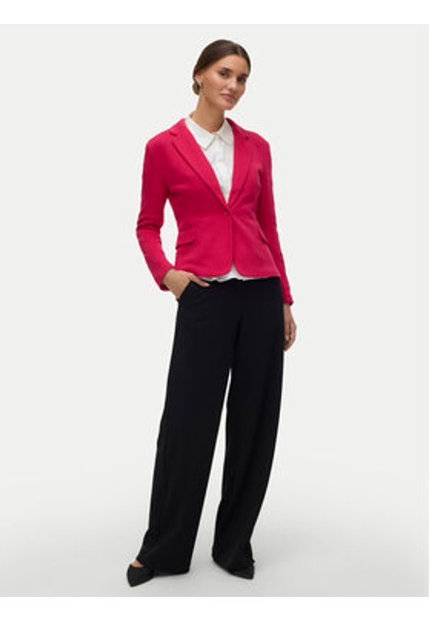 Vero Moda Marynarka Julia 10154123 Różowy Regular Fit. Kolor: różowy. Materiał: syntetyk, bawełna
