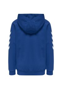 Bluza sportowa z kapturem dla dzieci Hummel Go Kids Cotton Hoodie. Typ kołnierza: kaptur. Kolor: biały, wielokolorowy, niebieski