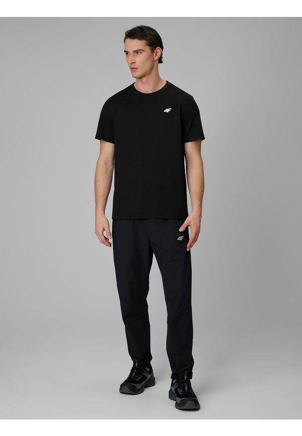 4f - 4F T-shirt regular gładki męski (3-pack) - czarny S. Okazja: na co dzień. Kolor: czarny. Materiał: bawełna, jeans, materiał. Wzór: gładki. Styl: casual, klasyczny