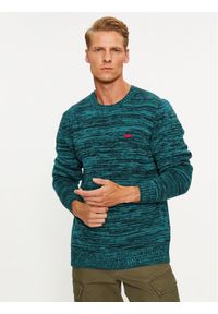 Levi's® Sweter Original Housemark A4320-0006 Zielony Standard Fit. Kolor: zielony. Materiał: wełna, syntetyk #1